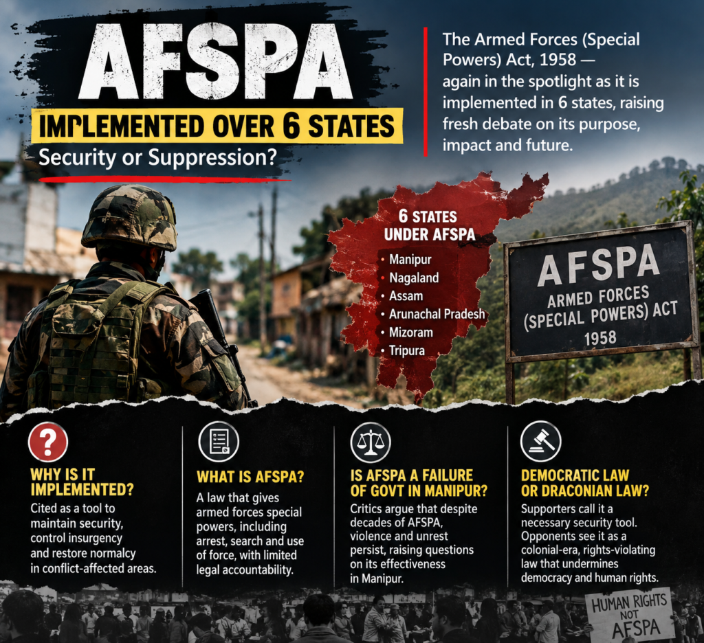AFSPA Maintaining Social order In North East Or Government Failure.