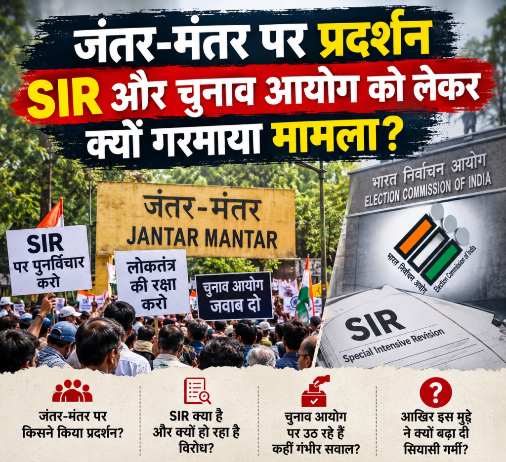 जंतर-मंतर पर प्रदर्शन, SIR और चुनाव आयोग को लेकर क्यों गरमाया मामला